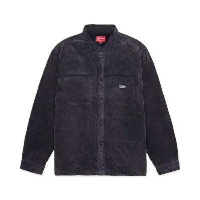 Supreme Quilted Corduroy Shirt "Black"