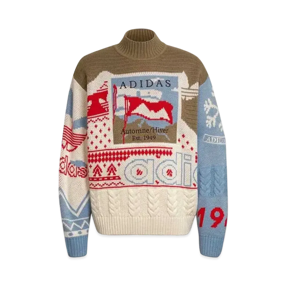 ADIDAS CHRISTMAS JUMPER SWEATER (GENDER NEUTRAL) "Wonder White/Multicolor"