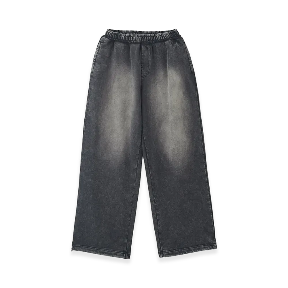X-Girl Women's Face Label Washed Sweatpants "Black"