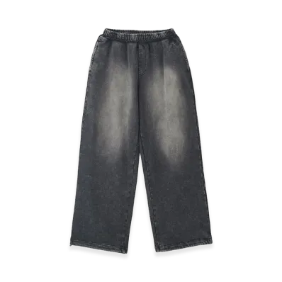 X-Girl Women's Face Label Washed Sweatpants "Black"