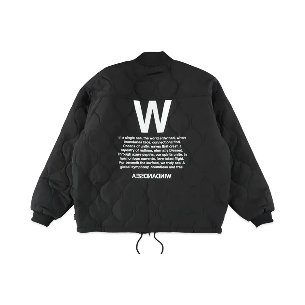 WIND AND SEA Quilting W Reversible Jacket "Black"