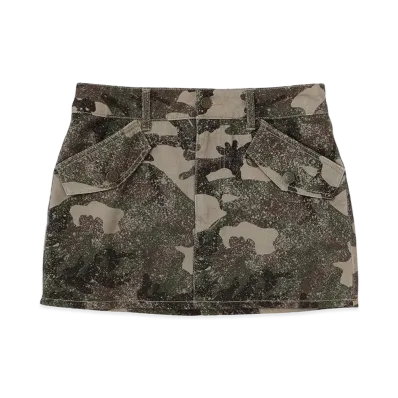 X-Girl Women's Flap Pocket Mini Skirt "Camo"