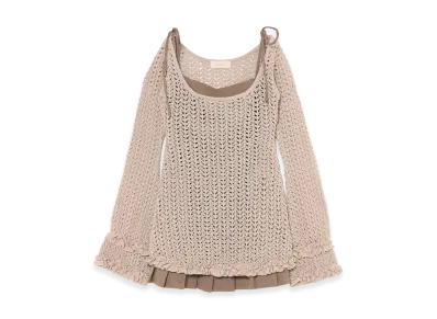 ANDMARY Women's Grenda Pleats Set Mini Dress "Brown"