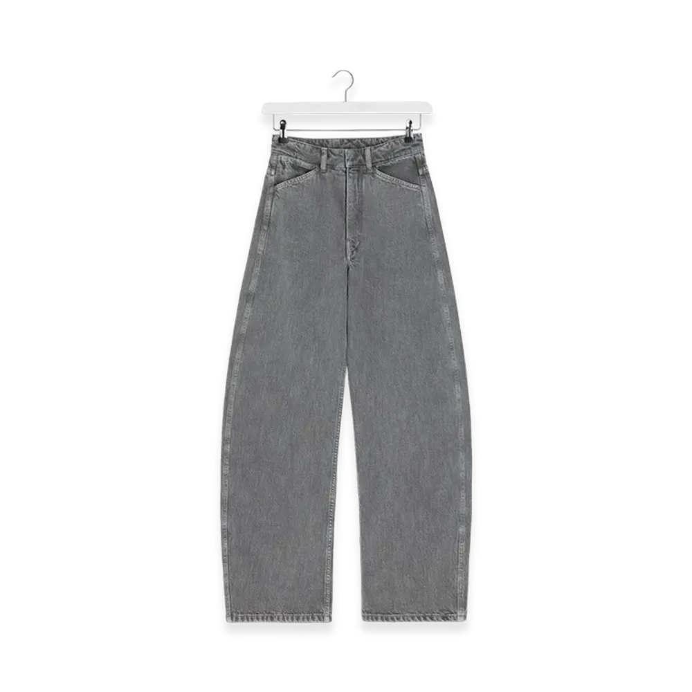 LEMAIRE Women's High Waisted Curved Pants "Heather"