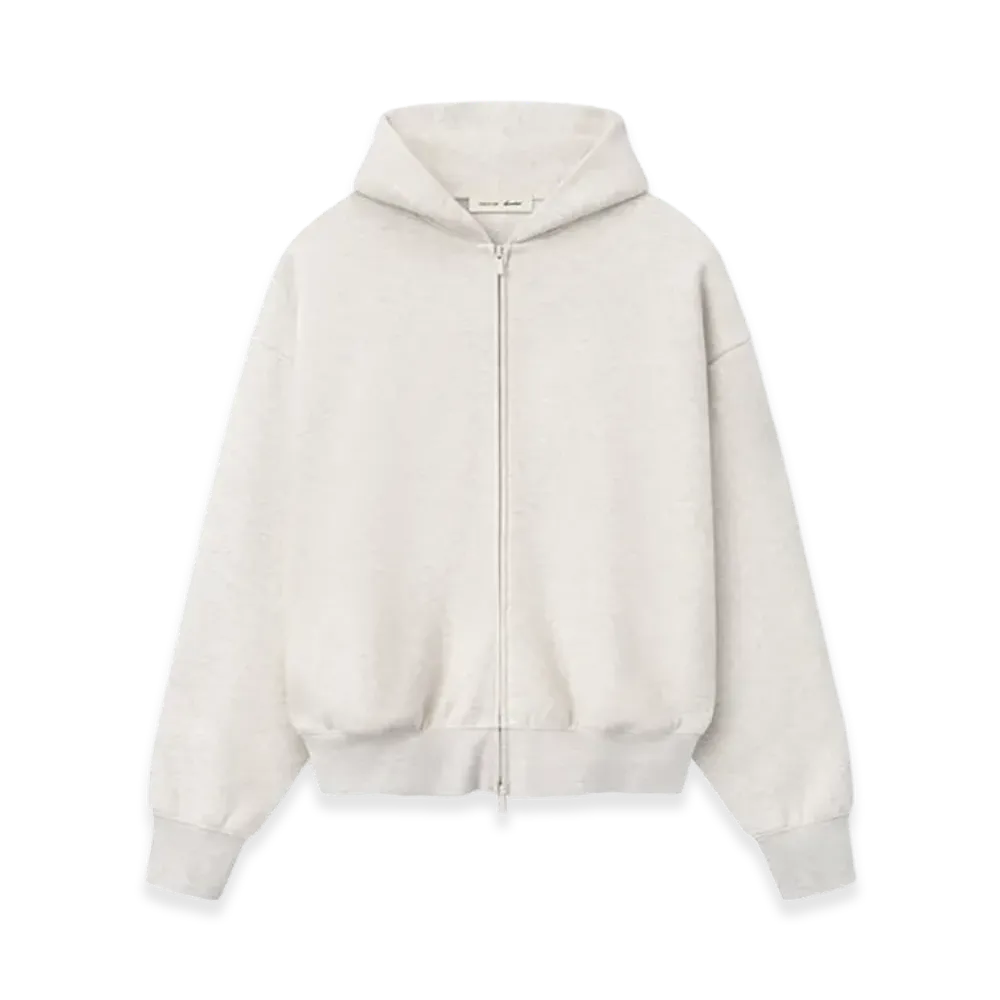 FEAR OF GOD ESSENTIALS Signature Classic Full Zip Hoodie "Oatmeal Heather"