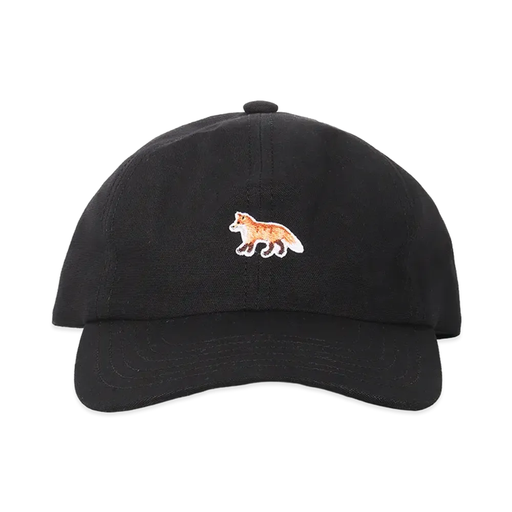 Maison Kitsune Cotton Baseball Cap "Black"
