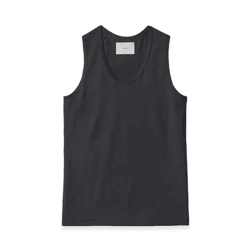 ssstein Suvin Cotton Tank Top "Black"