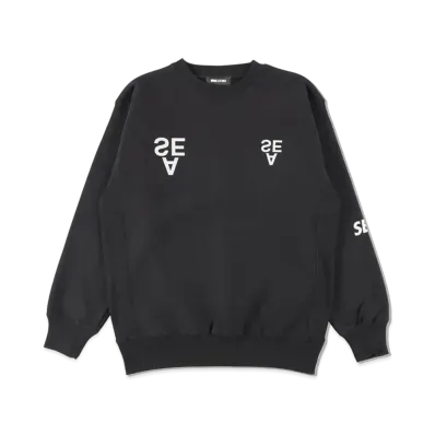 WIND AND SEA A32(RVS.COPY) REFLECTION BRUSHED CREW NECK "Black"