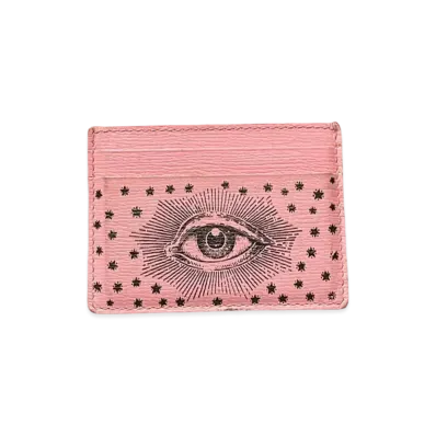 GUCCI Garden Eye Motif Card Case "Pink"