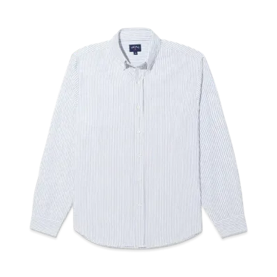 Noah Striped Oxford Shirt "White/Royal"