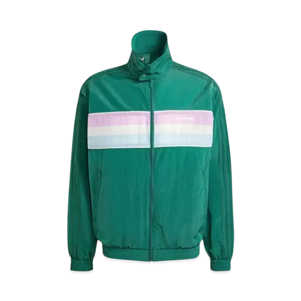 adidas 80s Nylon Archive Three Stripes Track Top "Collegiate Green"