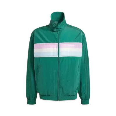 adidas 80s Nylon Archive Three Stripes Track Top "Collegiate Green"