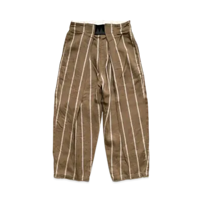 KAPITAL LINEN FILYS STRIPE EASY BEACH PANTS "Brown"