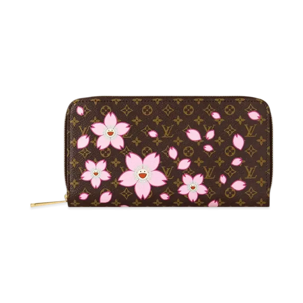 Louis Vuitton x Takashi Murakami Zippy Wallet Monogram Canvas "Sakura Brown"