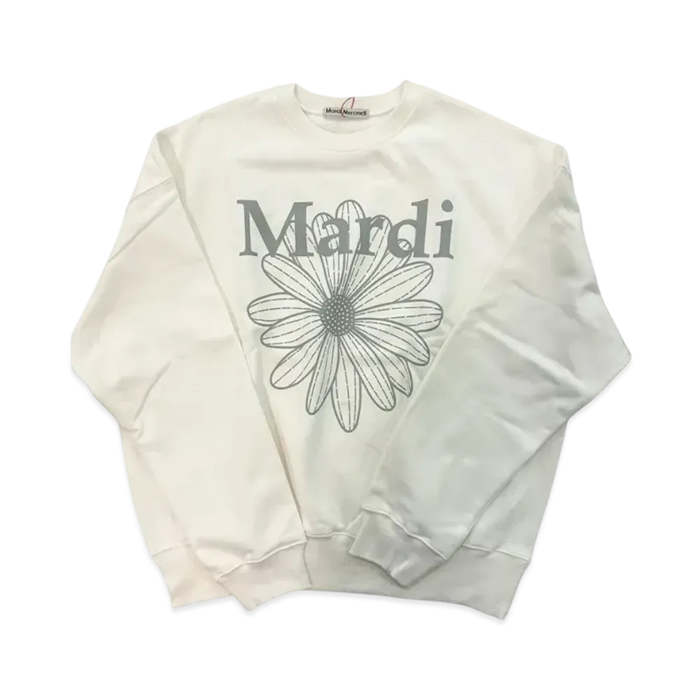 Mardi Mercredi Sweatshirt Flowermardi "White Lightgrey"