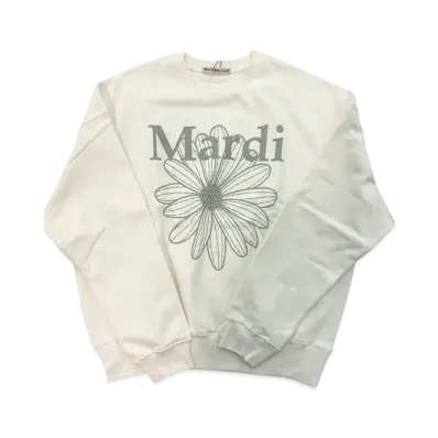 Mardi Mercredi Sweatshirt Flowermardi "White Lightgrey"
