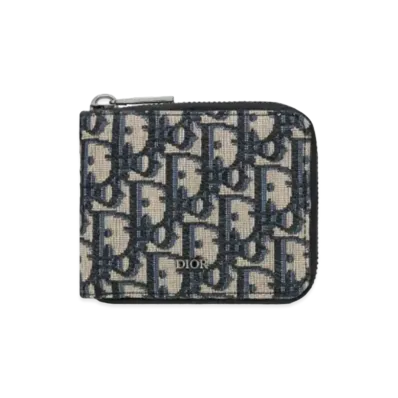 Dior Zip Wallet Dior Oblique Jacquard "Beige"