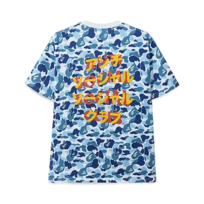 A BATHING APE Anti Social Social Club ABC Camo Tee "Blue"