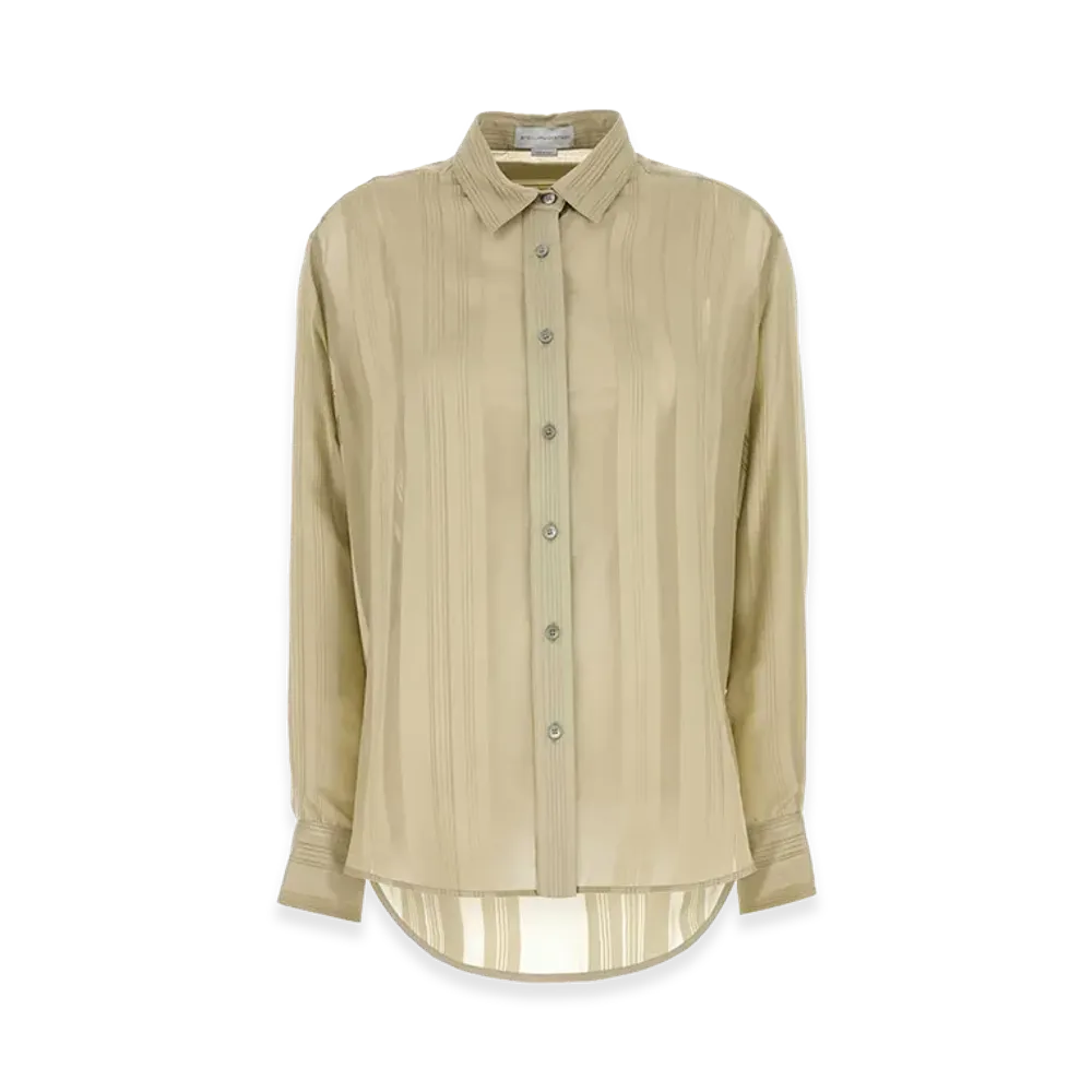 STELLA McCARTNEY Women's Silk Shirt "Green/Khaki"