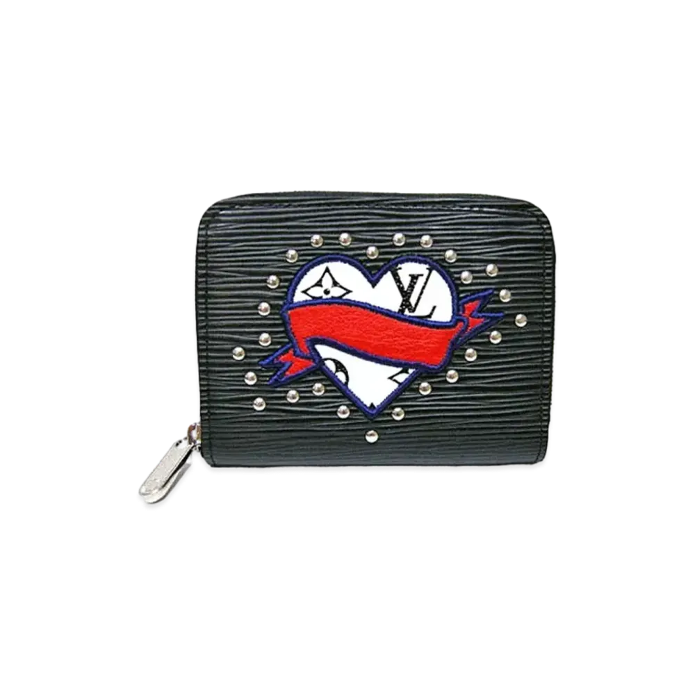Louis Vuitton Epi LV Stories Zippy Coin Purse "Noir"
