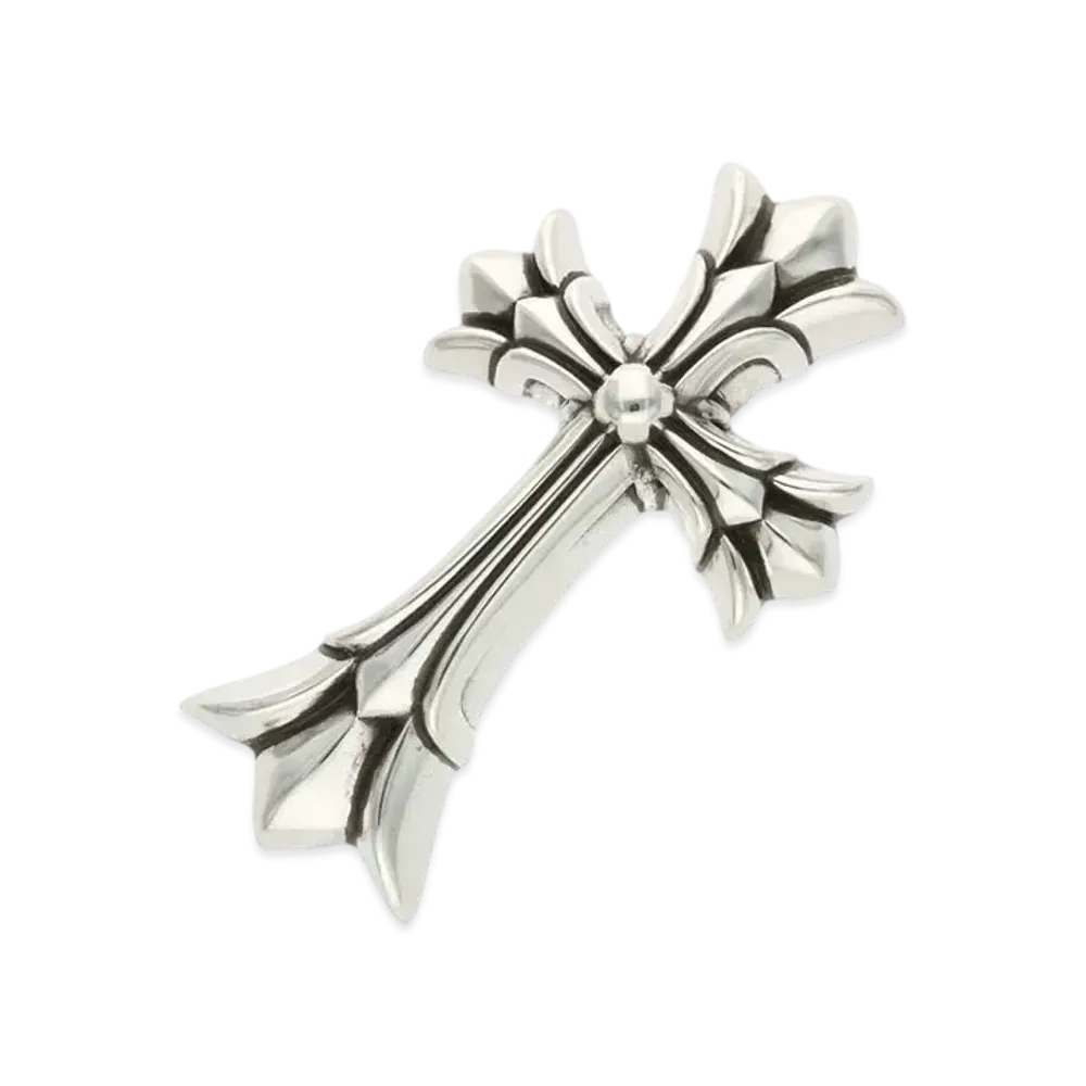 Chrome Hearts Large Double CH Cross Pendant Top "Silver"