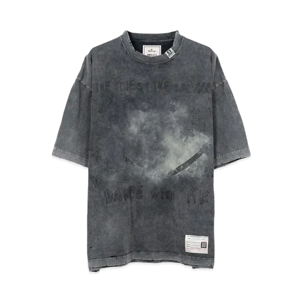 Maison MIHARA YASUHIRO Bleached Smily Face Print T-Shirt "Black"