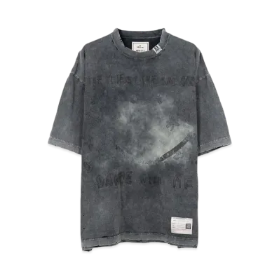 Maison MIHARA YASUHIRO Bleached Smily Face Print T-Shirt "Black"