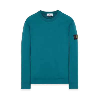 Stone Island 63750 Heavy Cotton Fleece Crewneck Sweatshirt - 23FW "Dark Teal Green"