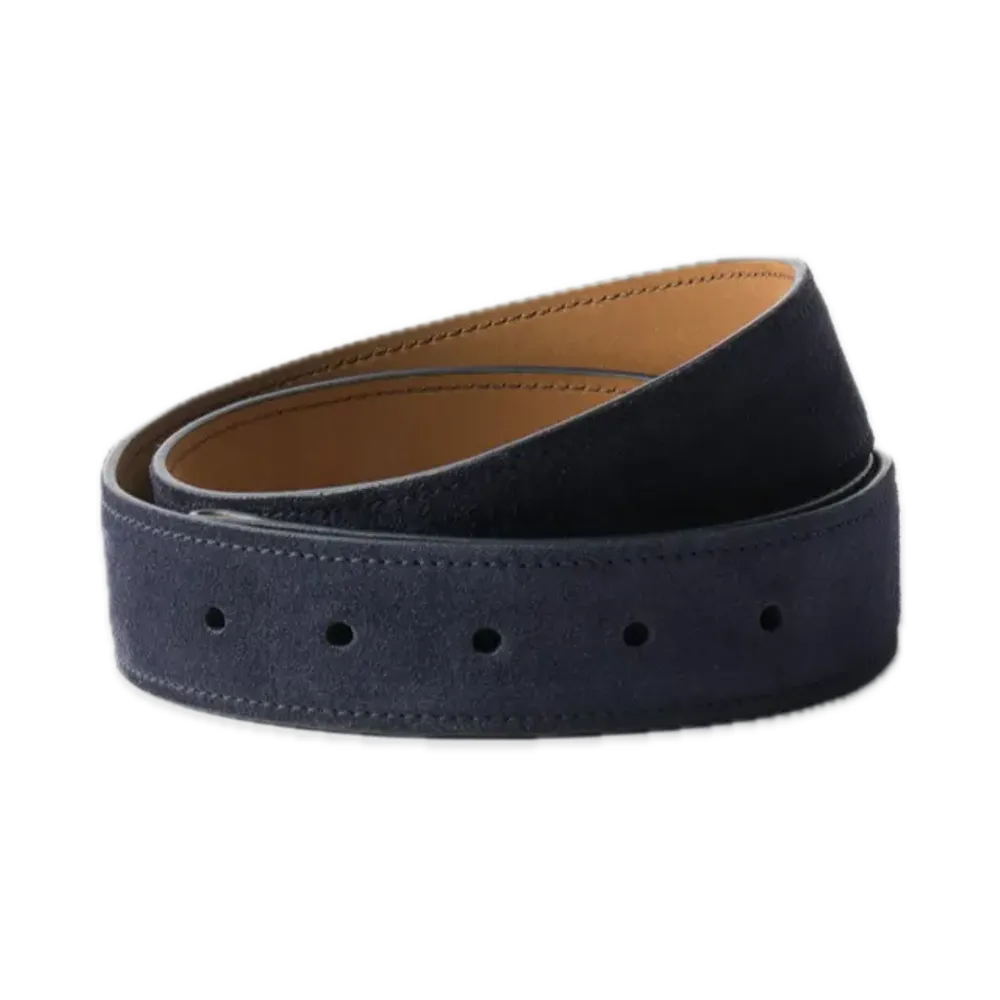 PRADA Suede Belt Strap "Navy"