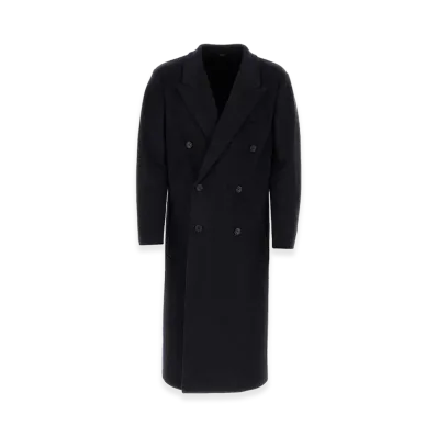 FENDI Wool Blend Coat "Navy Blue"