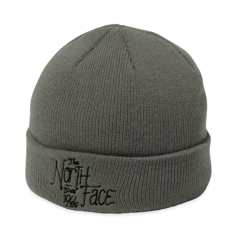 The North Face Embroidered Barred Beanie "New Taupe"