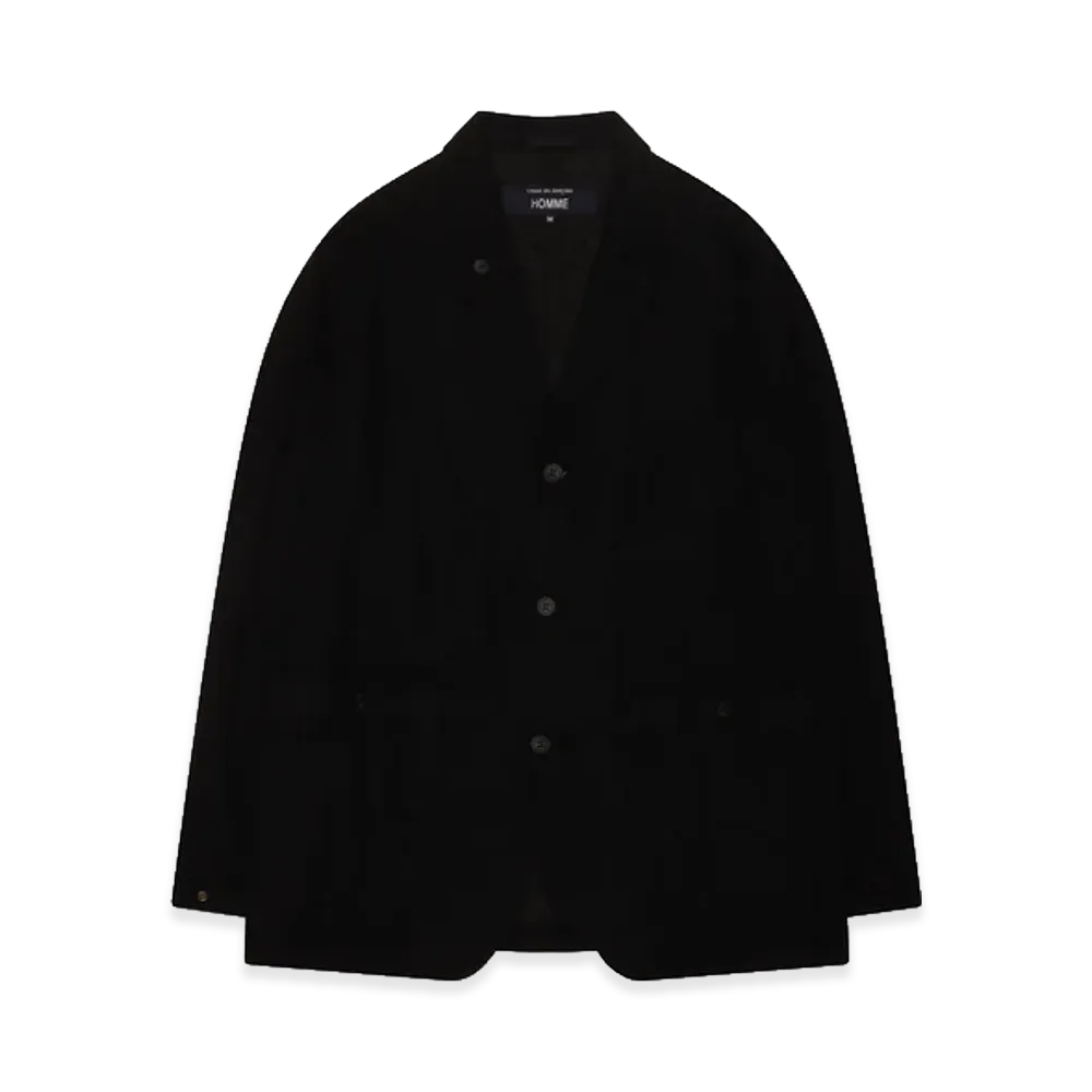 COMME des GARCONS HOMME Wool Sergegarment Fulled Jackets "Black"
