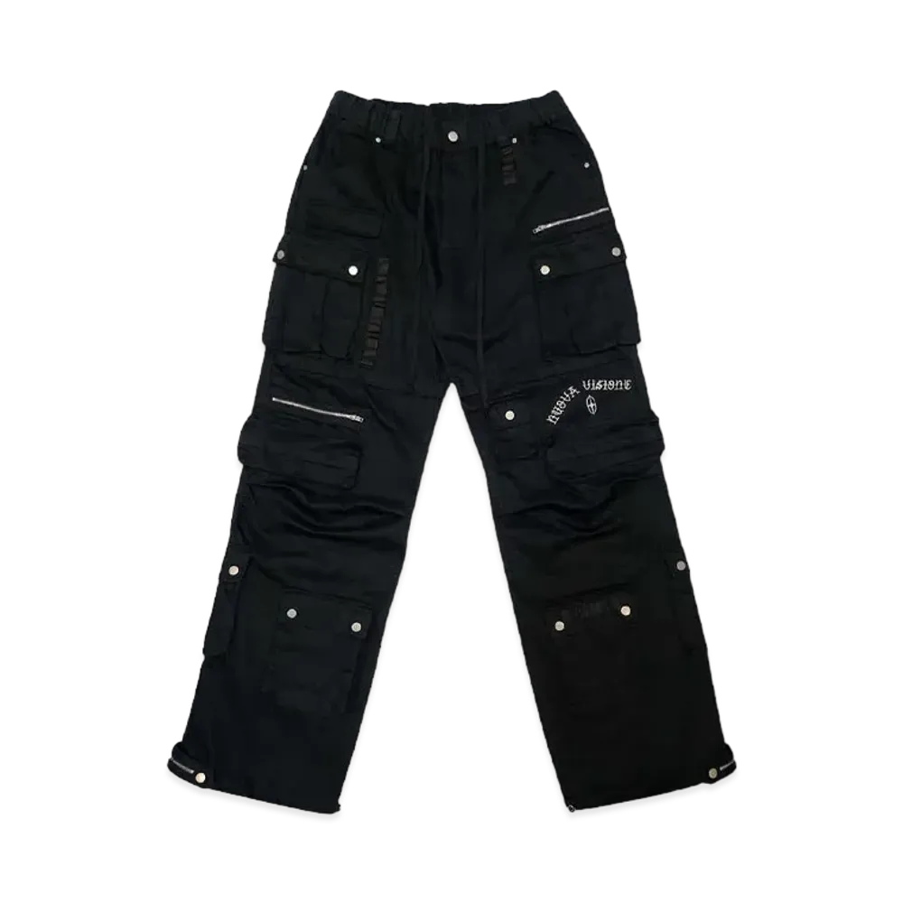 T.C.R BY TOUCHER NUOVA VISIONE BAGGY CARGO PANTS "BLACK"