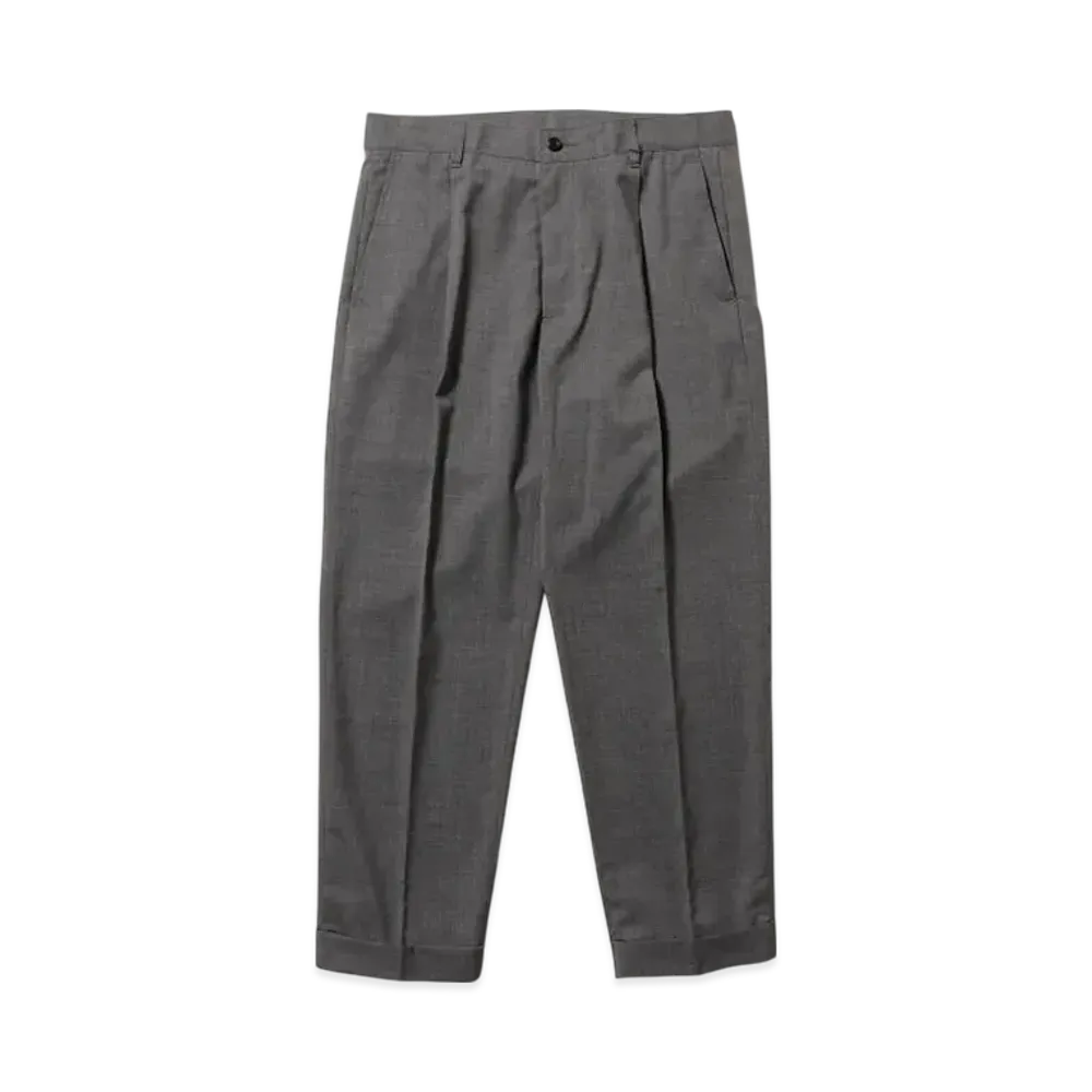 BEAMS 1 Pleat Combat Wool Tropical "Gray"