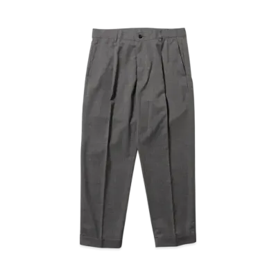 BEAMS 1 Pleat Combat Wool Tropical "Gray"