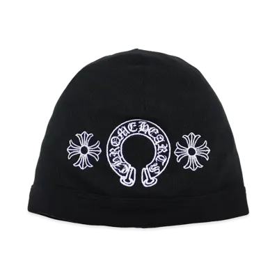 Chrome Hearts Horseshoe & CH Plus Skull Cap Beanie "Black"