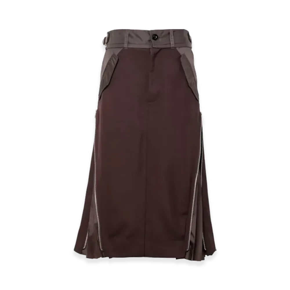 sacai Suiting Mix Skirt "Brown"