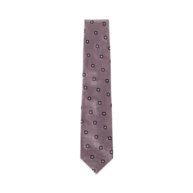 BEAMS Silk Flower Pattern Necktie "Pink"