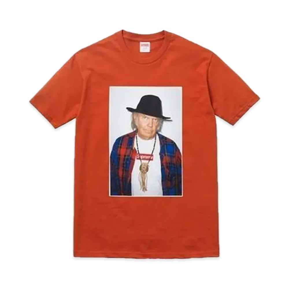 シュプリーム ニール ヤング Tシャツ "オレンジ"