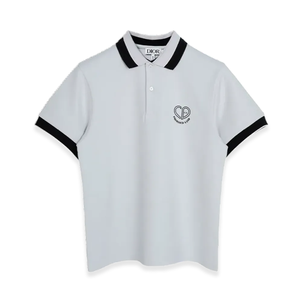 Dior Kids Logo Polo Shirt "Gray"