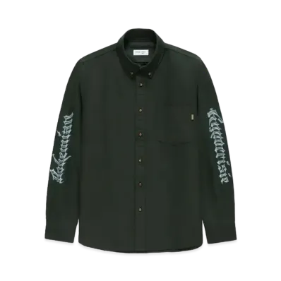 JJJJound Heavyweight Oxford BH Printed "Forest Green"
