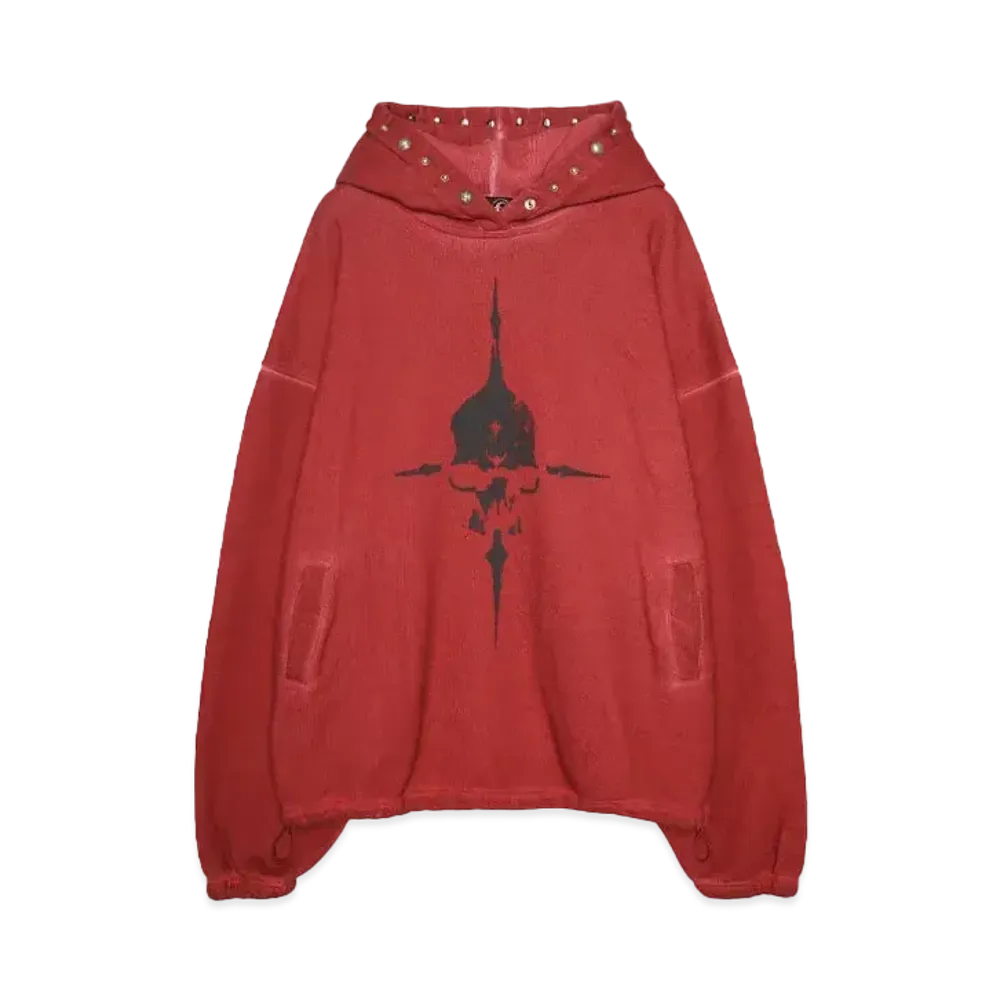 THUG CLUB Peace Stud Hoodie "RED"