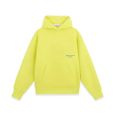 Stone Island 638X5 Cotton Fleece Stone Island Marina Oversized Fit Hooded Sweatshirt - 24FW "Yellow"