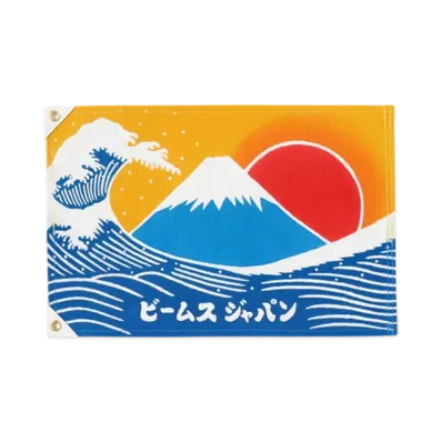 BEAMS Exclusive Nukagaya Dyeing Factory / Mini Mini Big Catch Flag Mt. Fuji "Fuji"