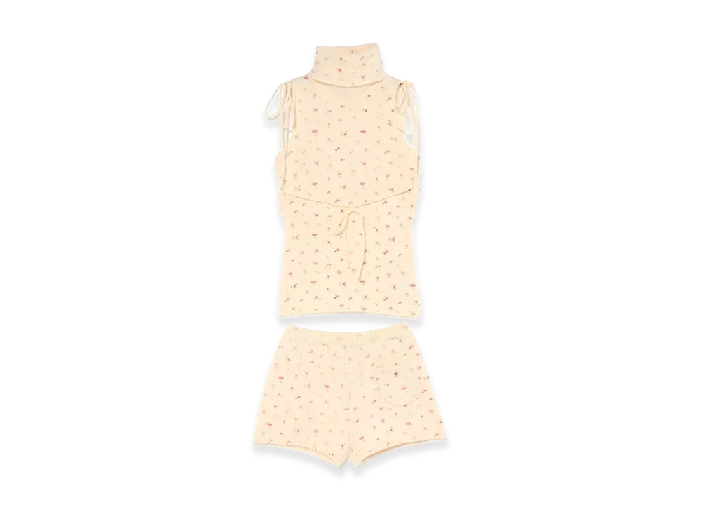 ANDMARY Women's Rosie Flower Knit Set Up "Red"