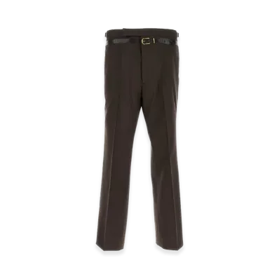 PRADA Mohair Blend Wide-Leg Pant "Brown"