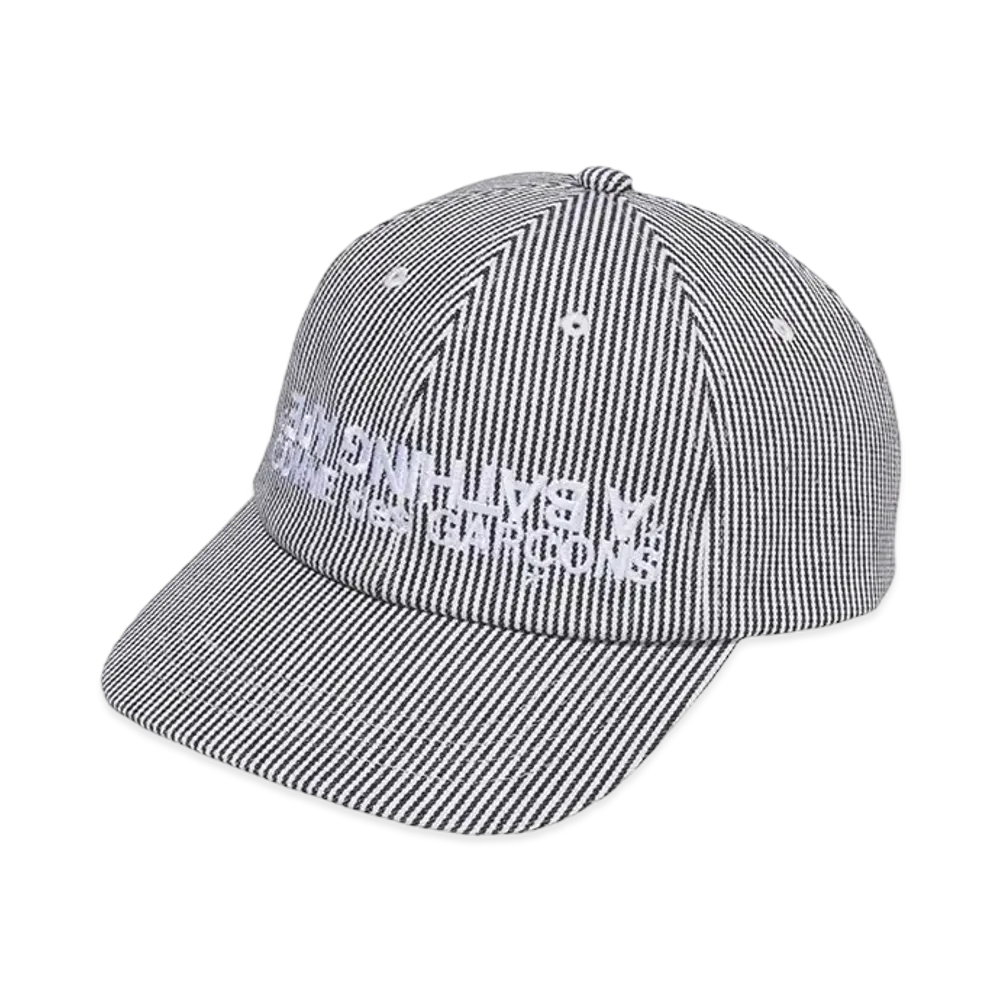 A BATHING APE x COMME des GARÇONS Hickory Panel Cap "Navy"