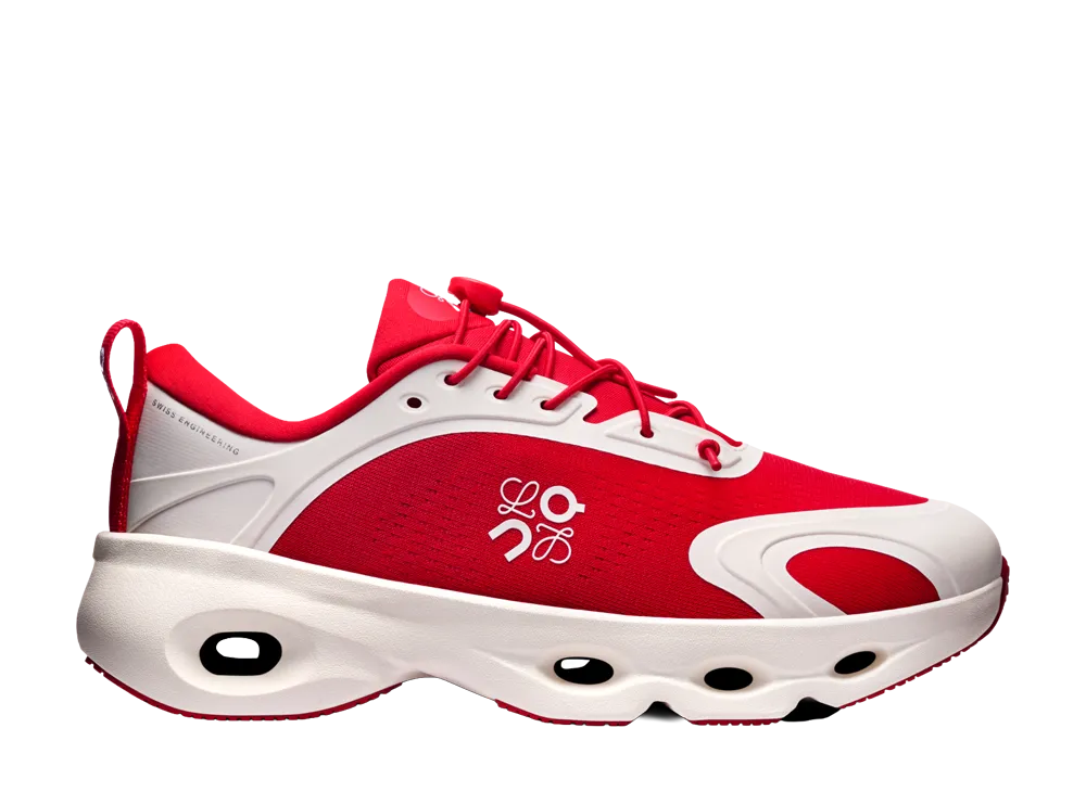 LOEWE × On Women's Cloudsolo "Red/Eggshell"