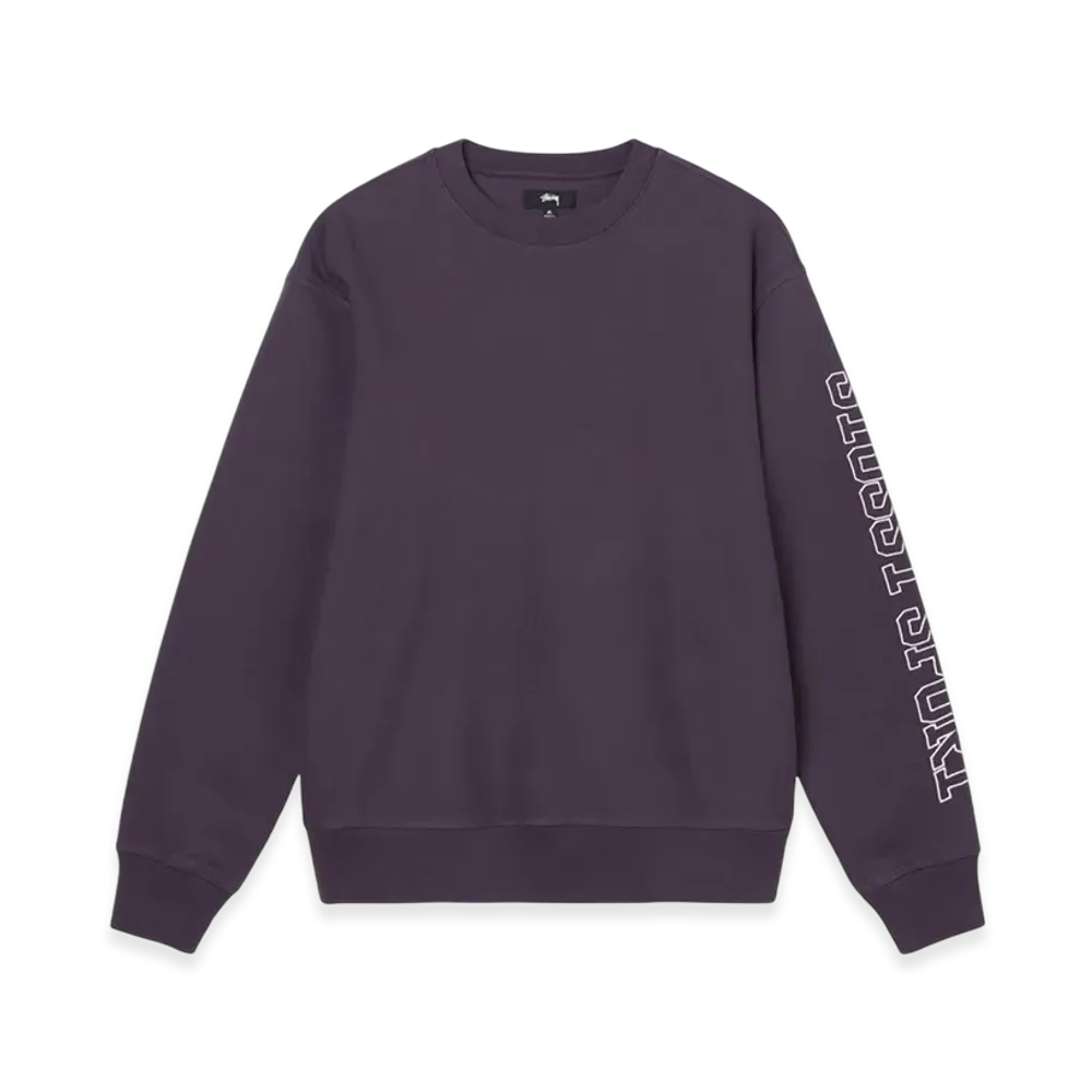 Stussy Sport Applique Crew "Deep Purple"