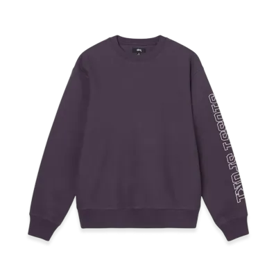 Stussy Sport Applique Crew "Deep Purple"